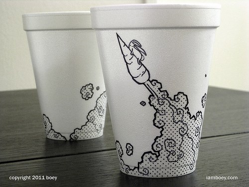500x375 Styrofoam Cup Drawings By Cheeming Boey