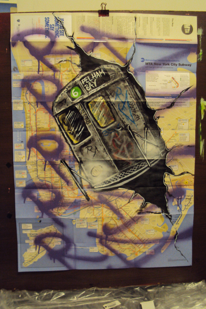 683x1024 Nyc Subway Train Drawing Graffiti Tomj44