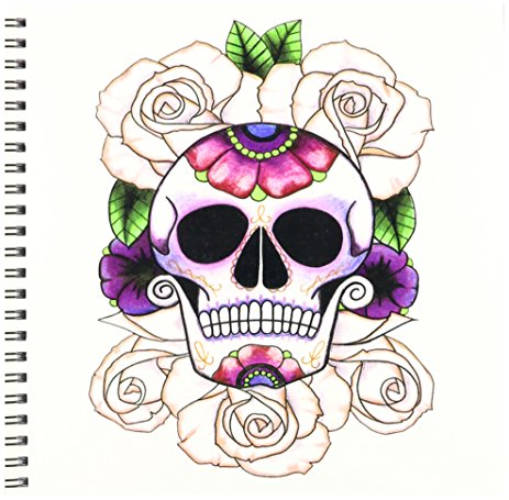 Sugar Skull And Rose Drawing at GetDrawings | Free download