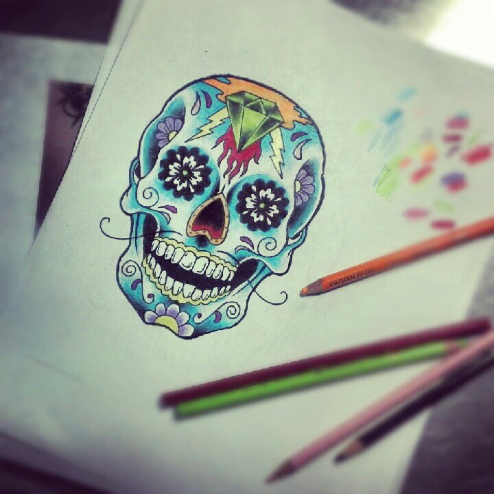 720x720 Sugar Skull Drawing By Galen Bryce Drawring I Done Did