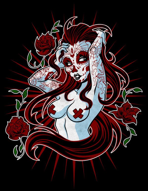 600x776 Sugar Skull Girl