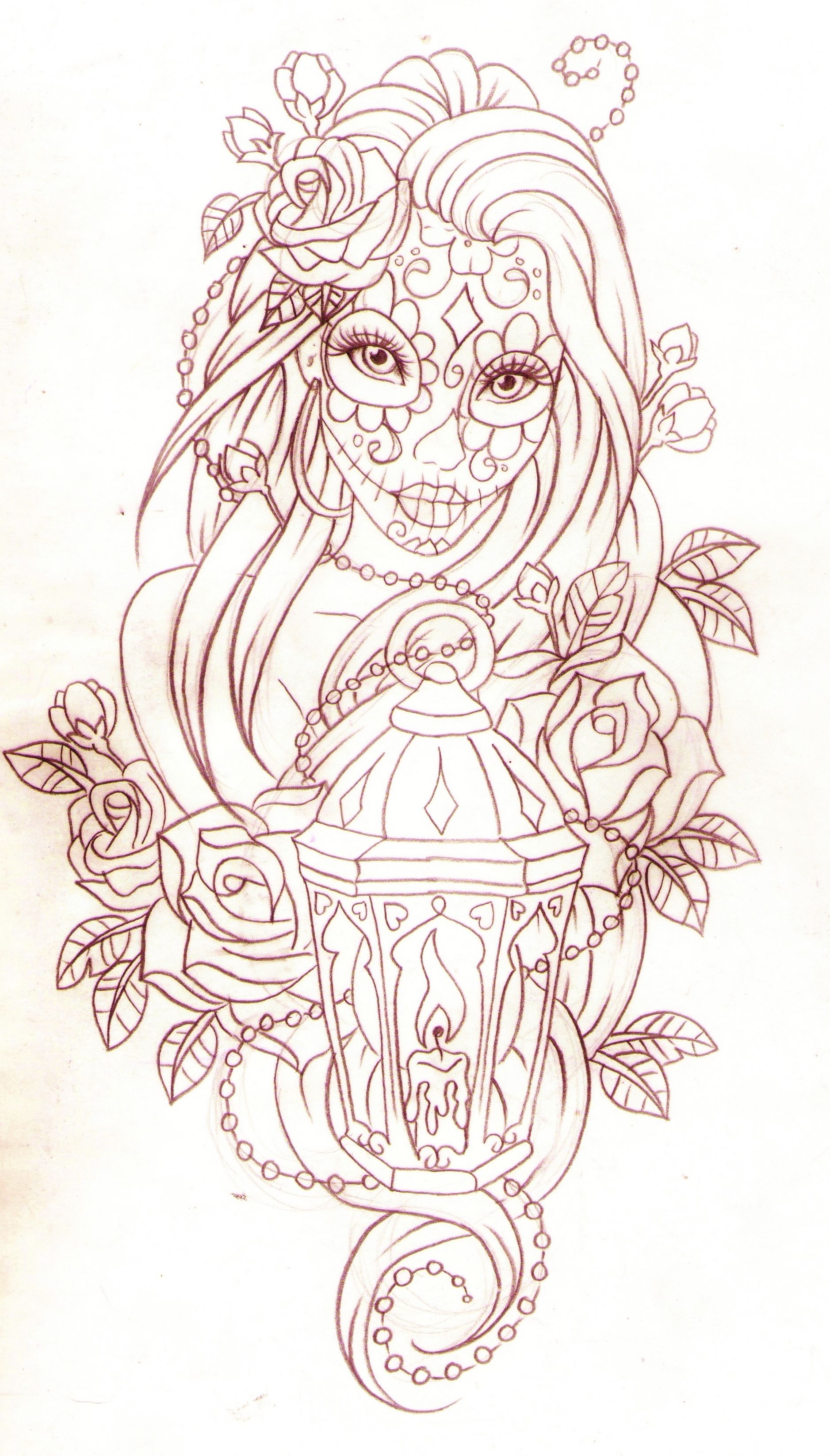 1877x3293 Day Of The Dead Lantern By Nevermore Ink D5e3nf5.jpg