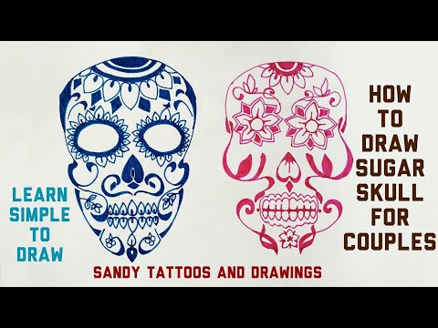 480x360 Step By Step Drawing Process Explained Sugar Skull Tattoo Design