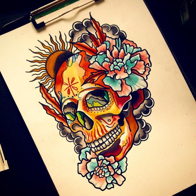 650x650 Best Sugar Skull Tattoo