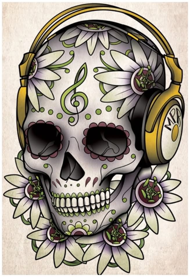 654x953 5 Sugar Skull Tattoo Design Ideas