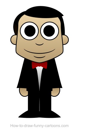 299x457 Waiter Drawing (Sketching + Vector)