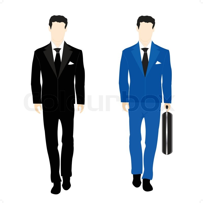 800x800 Silhouettes Of The People In Business Suit Stock Vector Colourbox
