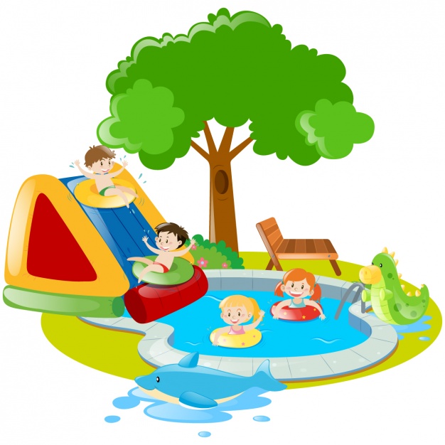 626x626 Summer Scene Of Children Playing Vector Free Download