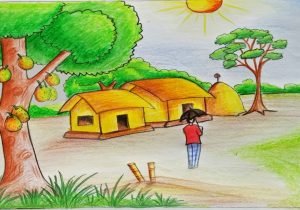 300x210 Scenery Pictures To Draw Easily How To Draw Scenery Of Summer