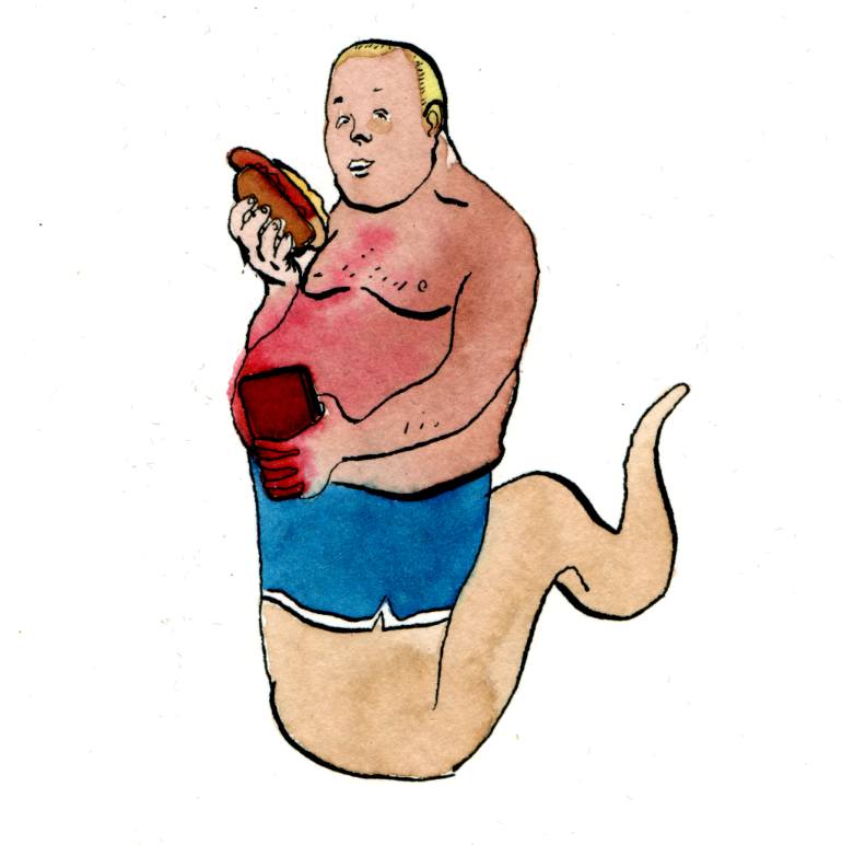 770x772 Saatchi Art Rotes Stempelkissen Mit Hotdog (Red Ink Pad