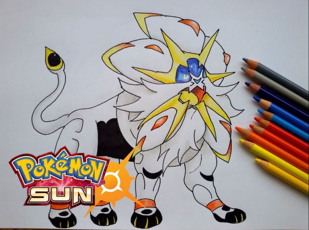1019x757 How To Draw Solgaleo ( Pokemon Sun Amp Moon )