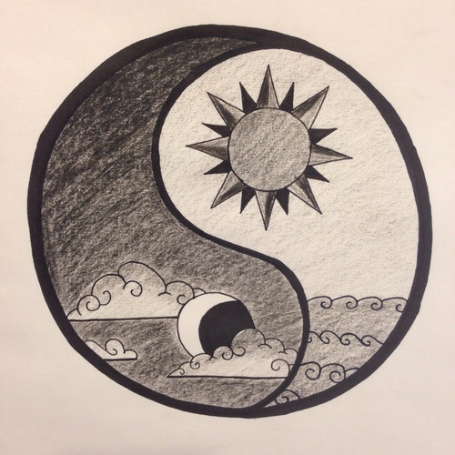 Sun And Moon Drawing at GetDrawings | Free download