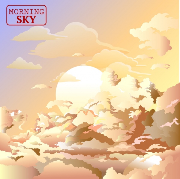 600x597 Cloudy Sun Sky Drawing Bright Yellow Decor Free Vector In Adobe