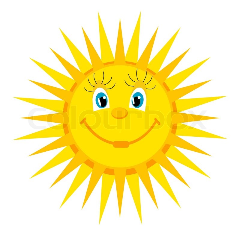 800x789 Smiling Sun Drawing Stock Vector Colourbox