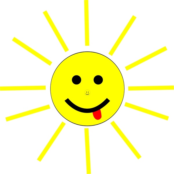 600x599 Funny Sun Face Cartoon Free Vector In Open Office Drawing Svg