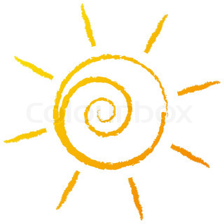 320x320 Symbol Sun In The Form Children's Drawing Stock Vector Colourbox