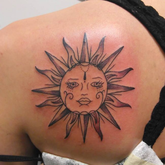 650x650 Best Sun Tattoo Designs Amp Meanings