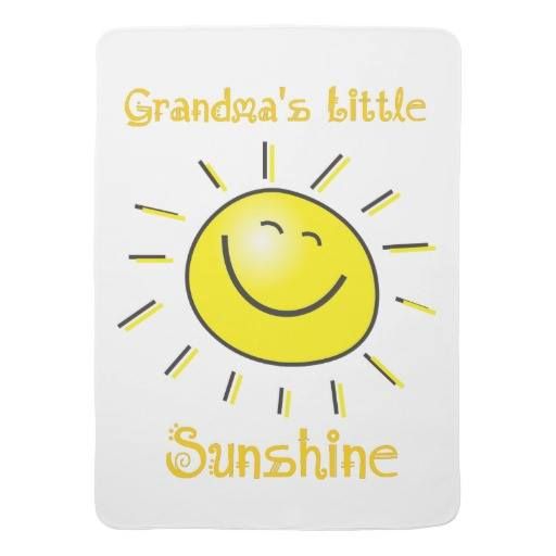 512x512 Grandma's Little Sunshine Cute Kids Quote Sun Baby Blanket