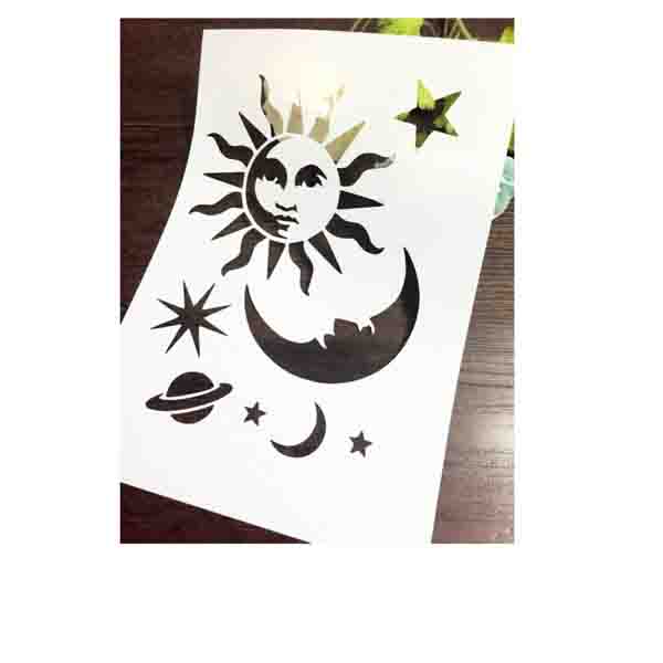 600x600 Sun Moon Star Scrapbooking Tool Card Diy Album Masking Spray