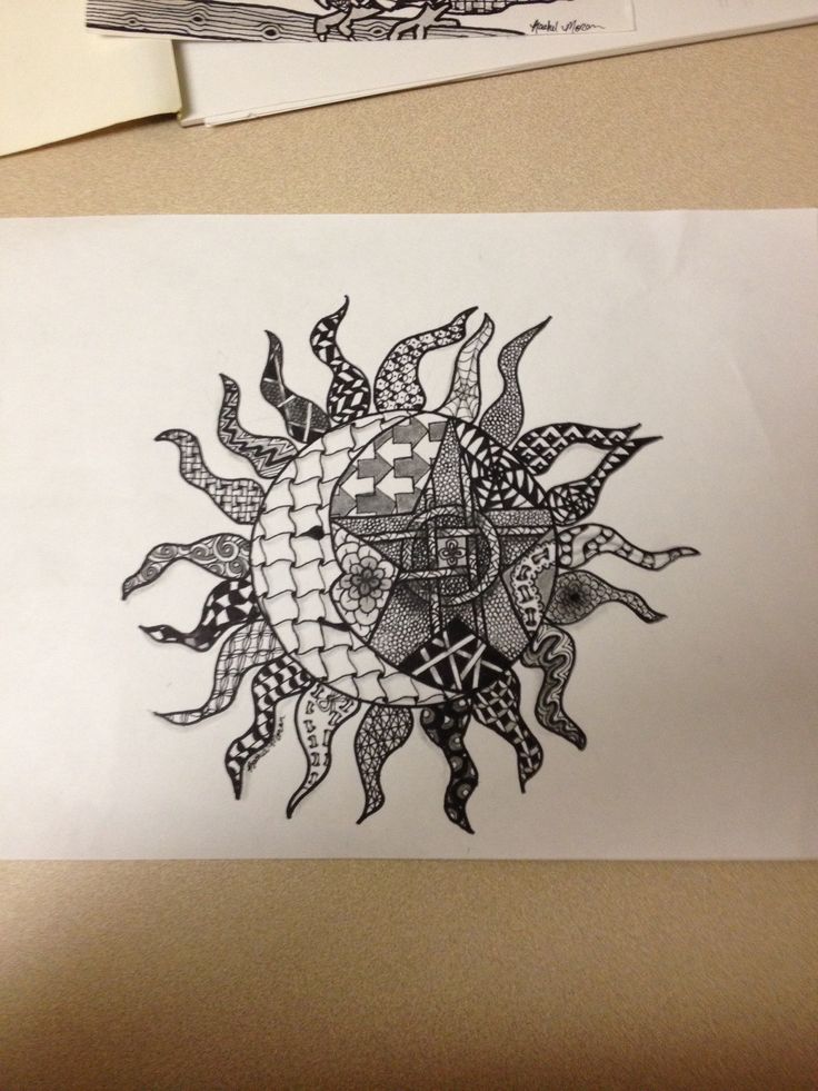 736x981 Zentangle Sun Zentangle Sun, Moon, And Star Zen Doodle
