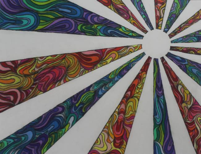 650x500 Stunning Sun Rays Colored Pencil Drawings And Illustrations