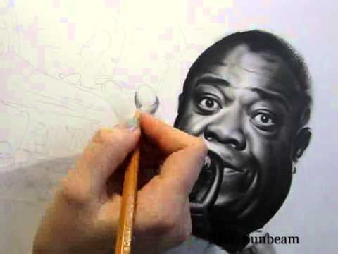 480x360 Louis Armstrong Drawing By Ellen Sunbeam