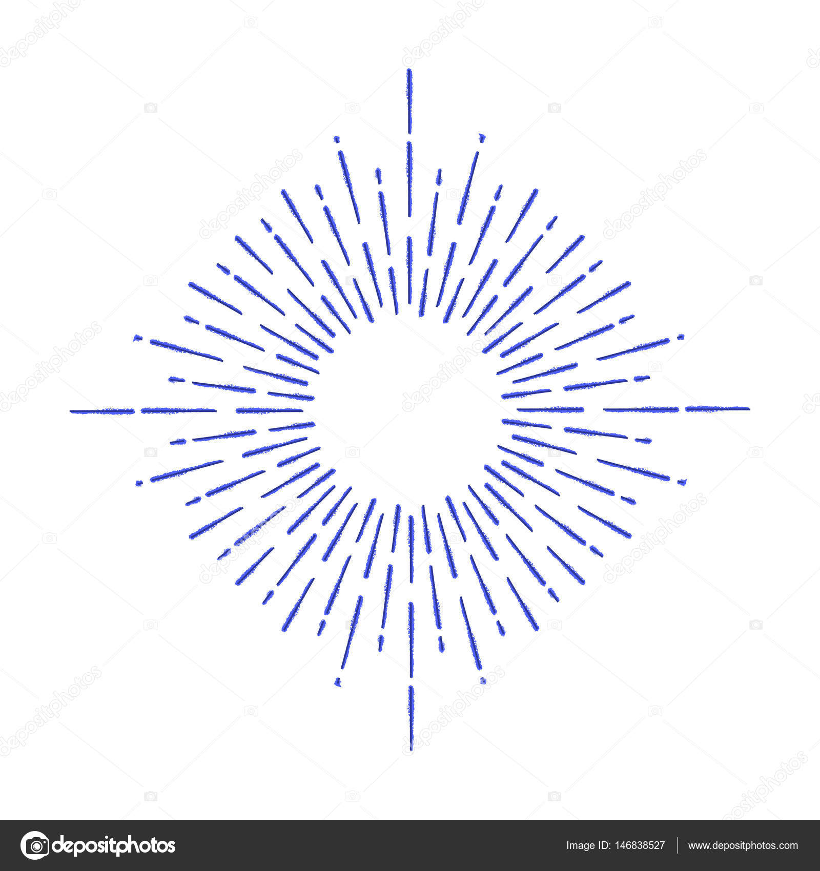 1600x1700 Vector Sunburst Design Element. Linear Drawing Of Rays By Ink