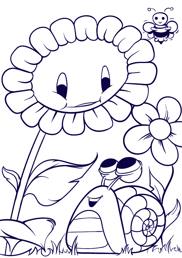 596x843 Learn How To Draw A Sunflower And A Snail