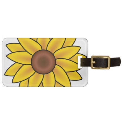 422x422 Yellow Sunflower Drawing Luggage Tag