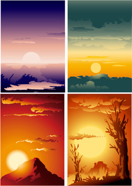 262x368 Sunrise Sunset Drawing Picture Free Vector Download (89,984 Free