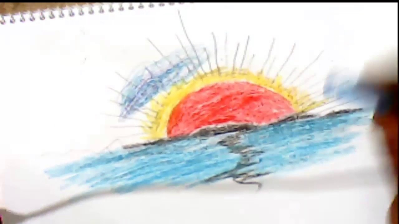 1280x720 How To Draw Sunrise For Kids Step By Step Easily