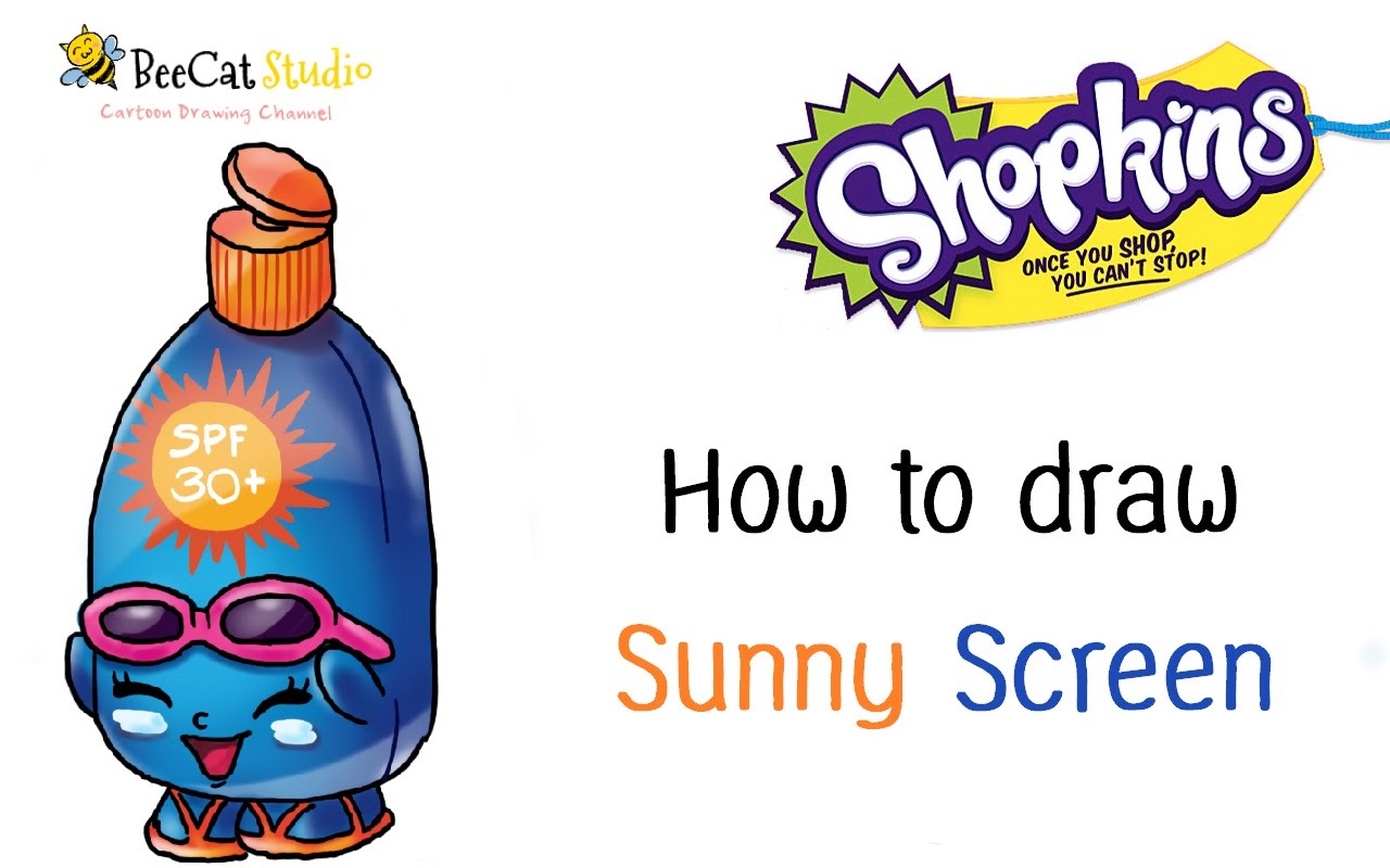 1280x800 How To Draw Shopkins Season 1 Sunny Sunscreen Limited Edition