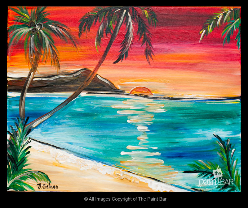800x673 Waikiki Beach, Hawaii Painting