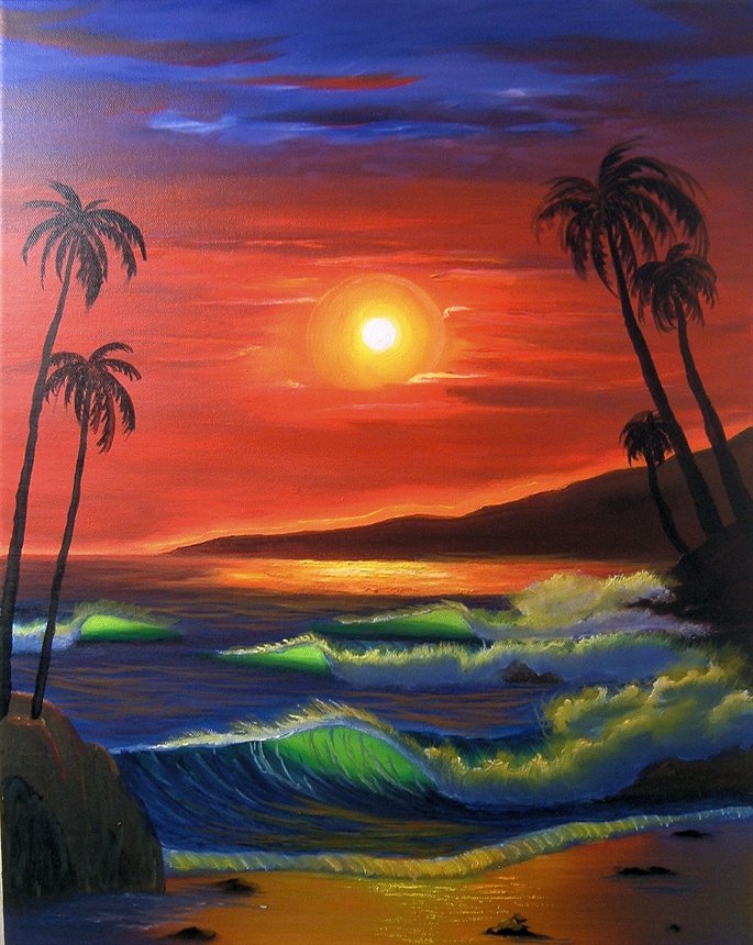 685x860 Sunset Beach.jpg Art Drawings Sunset