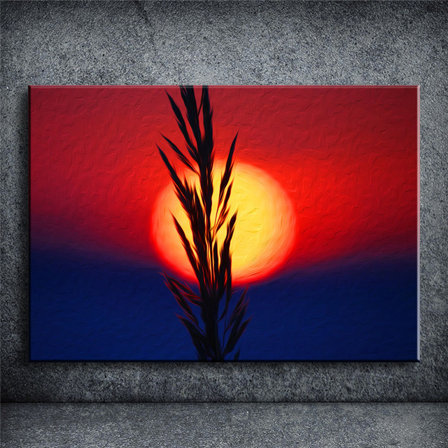 640x640 Sunset Flower Oil Painting Drawing Home Decor Home Beauty Picture