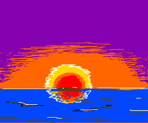 300x250 Sunset Over Water