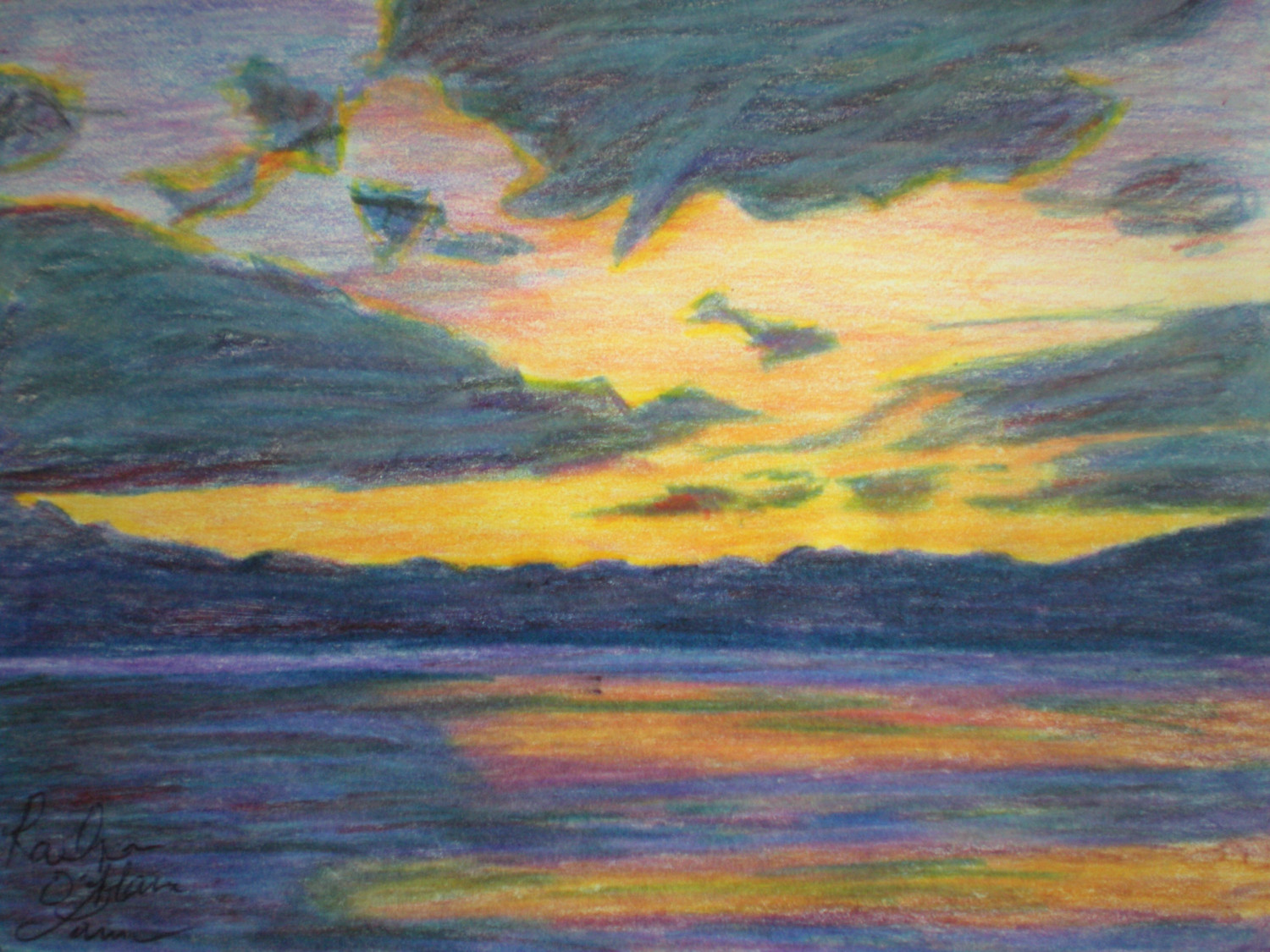 Sunset Pencil Drawing at GetDrawings Free download
