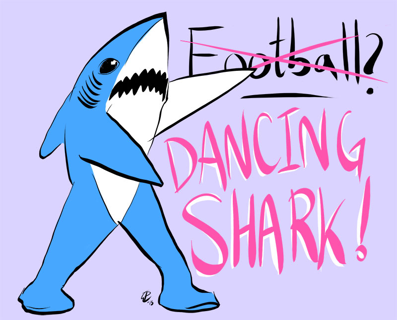 800x646 Couldn'T Help But Draw One Of Dancing Sharks