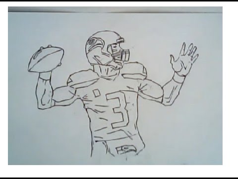 480x360 How To Draw Russell Wilson In Super Bowl 49 (Seahawks Drawing
