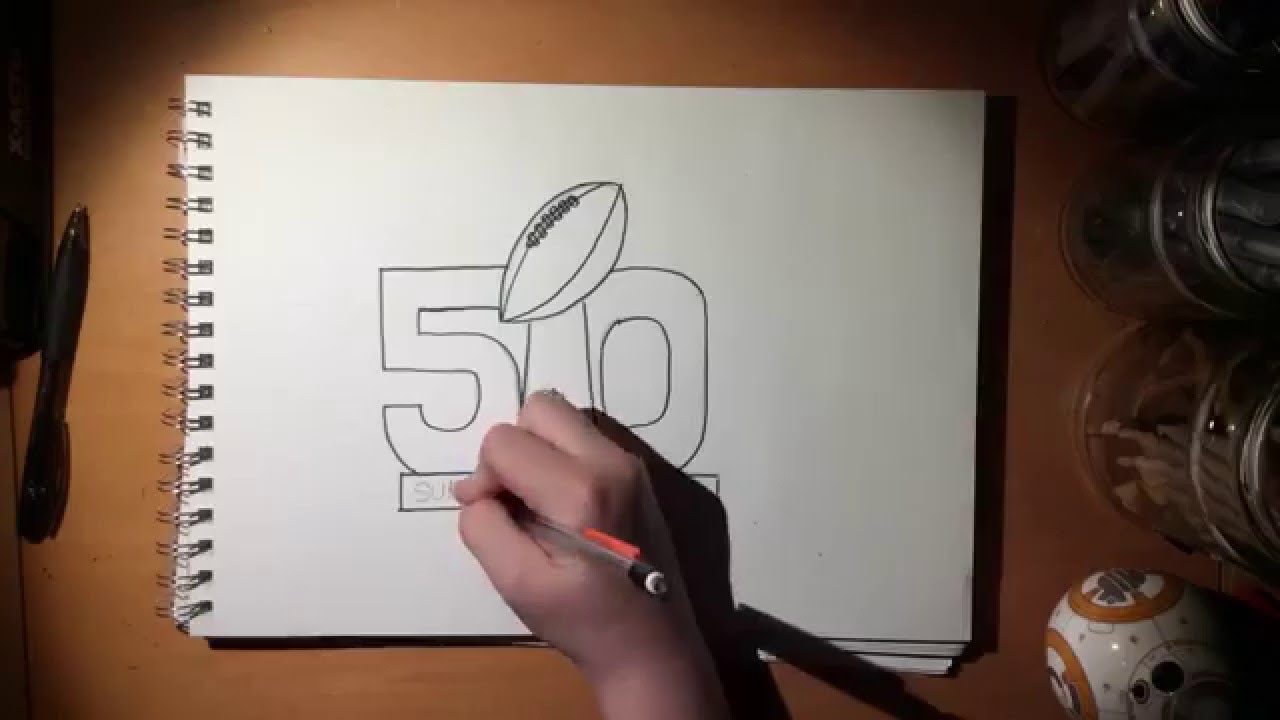 1280x720 Time Lapse Drawing Of The 50th Super Bowl Trophy