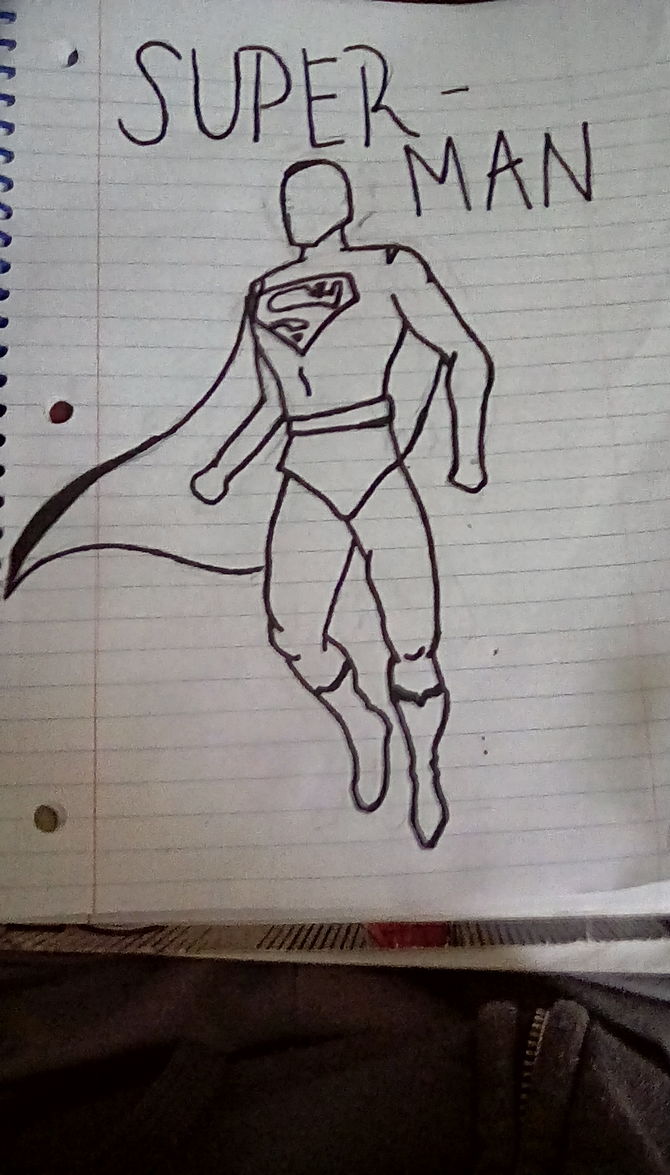 670x1175 How To Draw Superman 13 Steps (With Pictures)