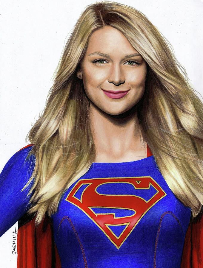 680x900 Supergirl Drawing Drawing By Jasmina Susak