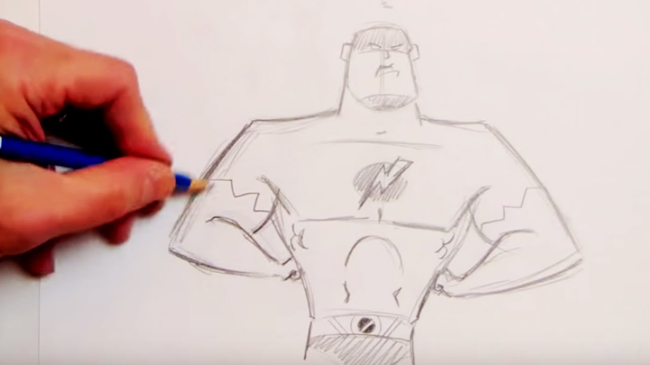1280x720 How To Draw A Superhero (Step By Step)