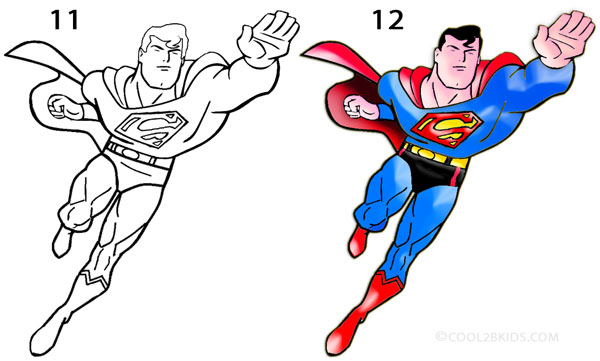 600x361 How To Draw Superman (Step By Step Pictures) Cool2bkids