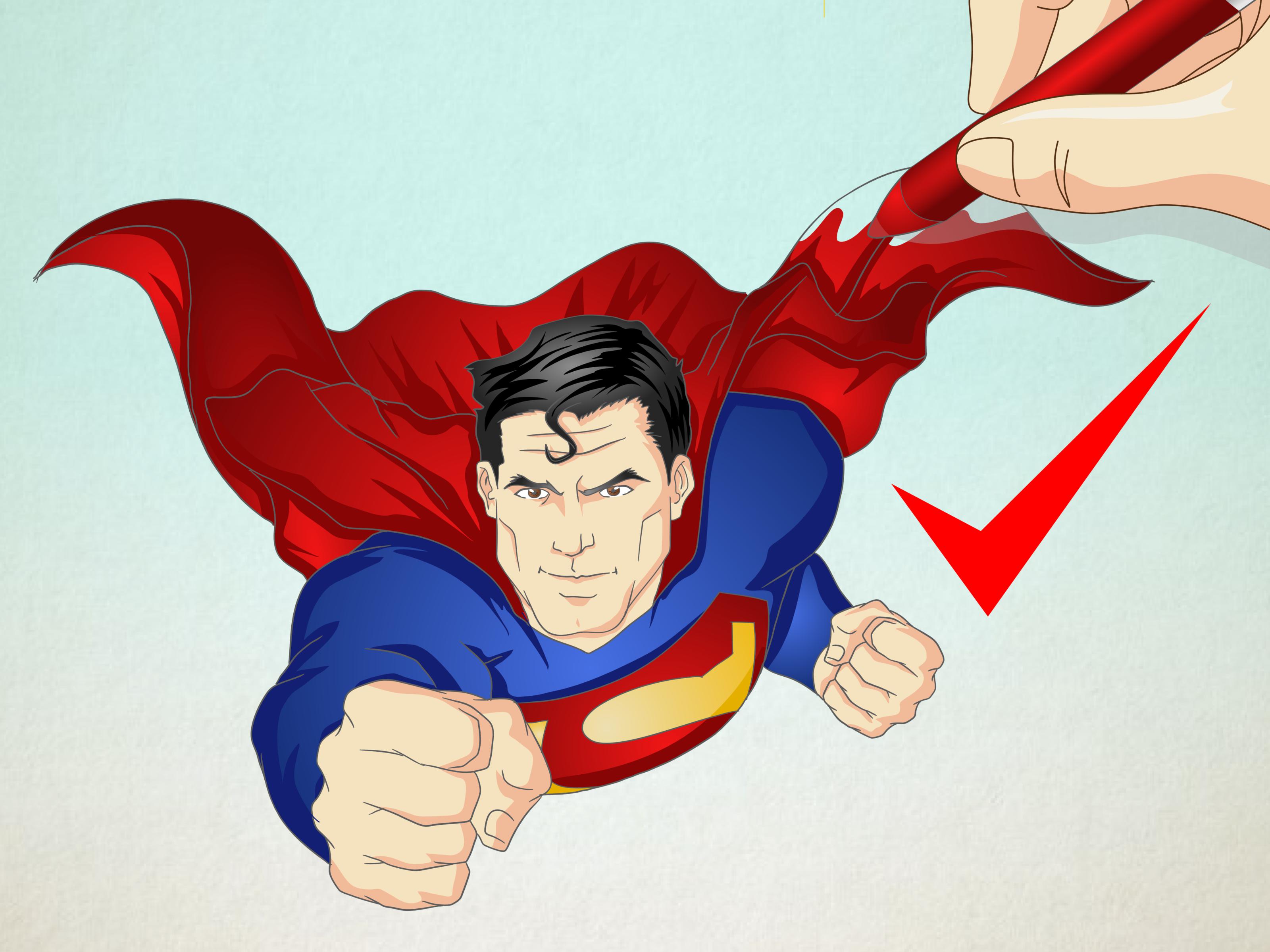 3200x2400 How To Draw Superman 13 Steps (With Pictures)