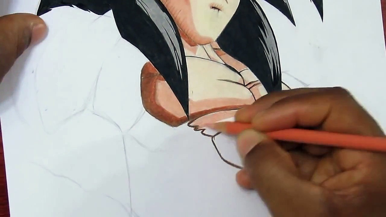 1280x720 Drawing Goku Super Saiyan 4