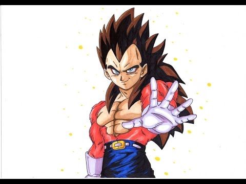 480x360 Drawingcoloring Vegeta Super Saiyan 4 Dragon Ball Gt Collab