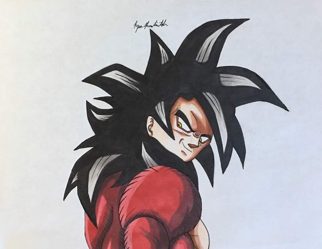 1024x791 Super Saiyan 4 Goku Drawing Dragonballz Amino