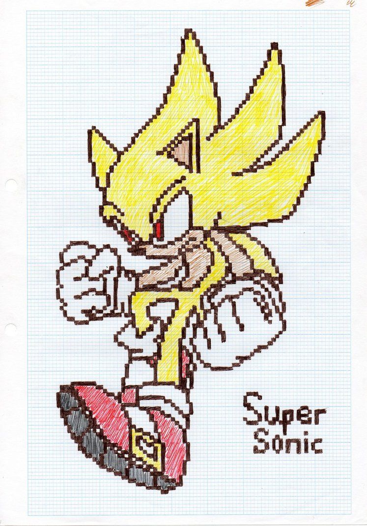 747x1070 Graft Paper Art Super Sonic Graph Paper By ~loopy Lass