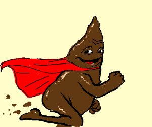 300x250 Turd Wearing Superman Cape